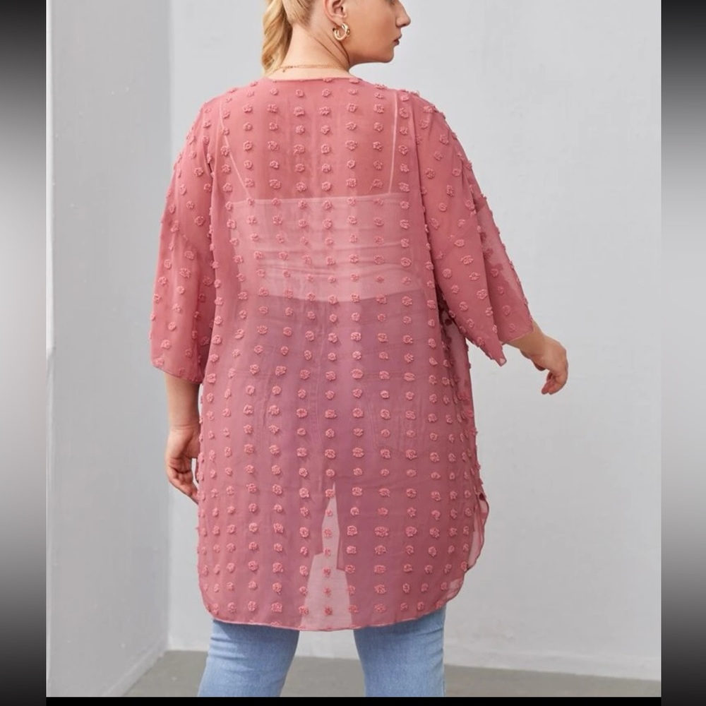 So cute. So pink. Plus size kimono.